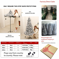 Faltbarer PVC-Plüsch-Weihnachtsbaum, Verstellbarer 1,8m/2,1m Künstlicher Christbaum, Tragbare Dekoration für Zuhause und Innenräume