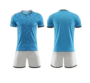 2021 season new style no logo black green soccer uniform customized cheap soccer jersey set