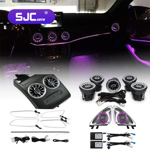 Kit d'éclairage intérieur de <span class=keywords><strong>voiture</strong></span> SJC pour <span class=keywords><strong>Mercedes</strong></span> Benz <span class=keywords><strong>Classe</strong></span> <span class=keywords><strong>A</strong></span> W176 <span class=keywords><strong>Classe</strong></span> B W246 CLA C117 GLA X156 Kit d'éclairage ambiant 64 couleurs/12 couleurs - Product Image 1