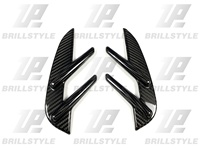 Couvre-aération latérale en carbone sec, garnitures de conduit d'air, incrustations de type « Gill », à coller, pour extérieur BMW G80 M3, garnitures de pare-chocs latéraux 2021+