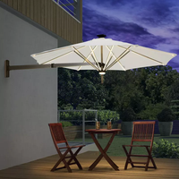 Parasol de balcon JXT, pare-soleil rétractable mural, jardin extérieur, bande LED, parasol extérieur