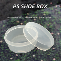 Boîte de rangement pour chaussures en plastique PP transparent avec gaufrage et estampage, matériaux recyclés, boîte en plastique