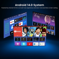 Projecteur vidéo intelligent H8 MAX avec écran LCD 5'' 1080P natif, moteur fermé, 2800 ANSI lumens, Android 14 pour le jeu et les réunions