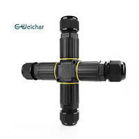 Cable de alimentación sin tornillo, abrazadera de alambre de 3 pines, conector cruzado impermeable, venta al por mayor de fábrica