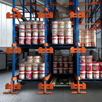 Système de rayonnage à navette en acier haute capacité, rayonnage à navette automatique pour palettes, rayonnage de stockage robuste, grue de manutention radio pour navettes