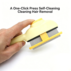 Cat Grooming <b>Brush</b> Stainless Steel Deshedding Comb for Hair Cleaning Hair Removal Dog Cat Slicker <b>Brushes</b> - Product Image 4
