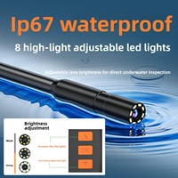 43-Zoll HD-Bildschirm Industrie-Endoskop 8mm IP67 Wasserdicht LED-Beleuchtet Doppellinsen-Automobilreparatur-Pipeline-Kamera-Sonde 2X