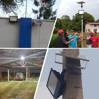 Reflector RGB con Batería Solar y Control Remoto de 100W-500W IP67 para Jardín, Paisaje y Carreteras