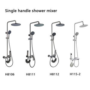 <span class=keywords><strong>Mitigeur</strong></span> mural personnalisable chaud/froid <span class=keywords><strong>avec</strong></span> <span class=keywords><strong>douchette</strong></span> et bec déviateur pour salle de bain - Product Image 2