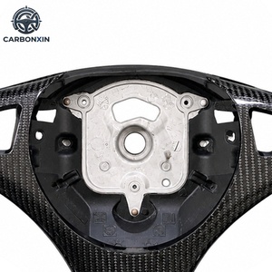 Volante Deportivo de Cuero, Accesorios Personalizados para E82/E87/E90/E92/E93 320i/325i M5 2005-2012, Fibra de Carbono Real para Automóvil - Product Image 4