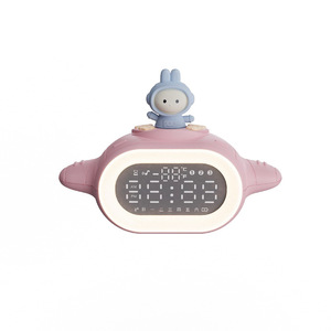 Bill thỏ tàu vũ trụ ánh sáng ban đêm Đồng hồ báo thức bằng giọng nói kiểm soát đầu giường điện tử LED bảng đồng hồ reloj kỹ thuật số Đồng hồ bàn - Product Image 2