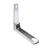 Étagère de four à micro-ondes pliable en acier inoxydable murale, argent, multifonction, en acier au carbone