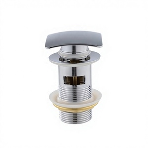 Vanne de vidange à <span class=keywords><strong>clic</strong></span>-<span class=keywords><strong>clac</strong></span> moderne en laiton chromé pour lavabo, évacuation filetée G1-1/4" pour cuisine et baignoire - Product Image 3