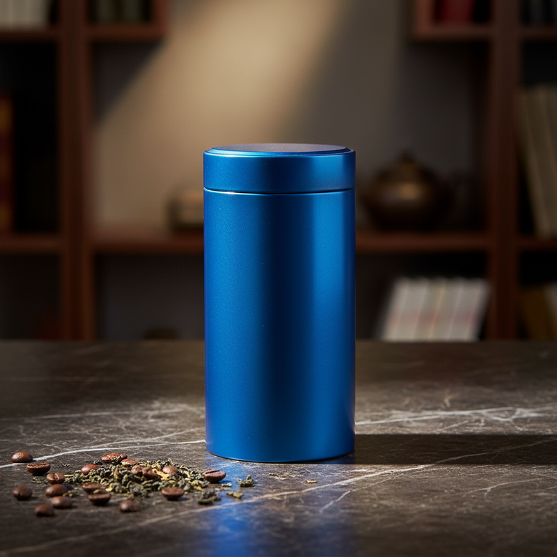 Metal Aluminum Tin Empty Round Matcha