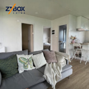 Casa Contenedor Expandible Elevada ZYBOX de 20 pies, con Plataforma de Acero Totalmente Blanca, Prefabricada, Modular, para Parques de Vacaciones Costeros - Product Image 3