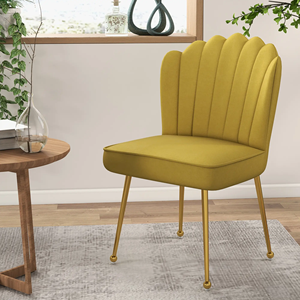 Home Dining Room Furniture Wholesale Restaurant <strong>Chairs</strong> Wing Occasional Sofa <strong>Chair</strong> <strong>Scallop</strong> Shell Dining <strong>Chair</strong> With Gold Metal Leg - Product Image 5
