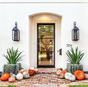 ประตูด้านนอกคู่ฝรั่งเศสความแข็งแรงสูงด้ว<span class=keywords><strong>ย</strong></span>การออกแบบย่างและสา<span class=keywords><strong>ย</strong></span>ที่บางที่สุดสำหรับวิลล่าและโรงแรม - Product Image 2