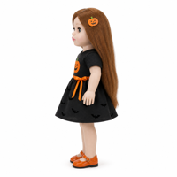 Poupée en tissu et vinyle de 18 pouces, costume d'Halloween, jouet en peluche, éducatif et doux