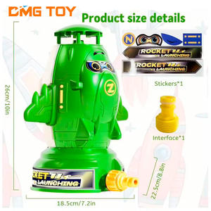 Lanzador de vuelo de cohete de chorro de agua giratorio para exteriores de verano para niños, lanzador de vuelo de cohete espacial EVA para 2-4 años, juego certificado CPC - Product Image 5