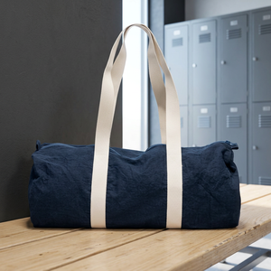 Durable 100% Cotton <b>Gym</b> Tote <b>Bag</b> Zipper Closure Handle Eco-Friendly Lightweight for Daily Training Shopping - Product Image 3