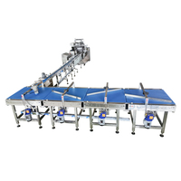 Ligne d'alimentation, de tri et d'emballage automatique pour pain baguette long |   Machine d'emballage automatique pour pain en paine, avec système de mise en filetage et de conditionnement en flux continu