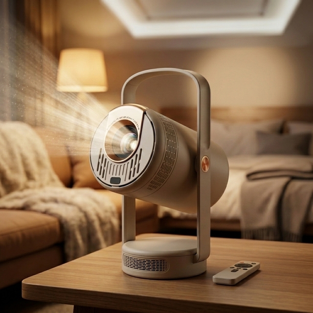 HDR10+ Supported Portable 4K Projector High Contrast Ratio Vivid Image Quality Dust-Proof Optical Engine for Living Room