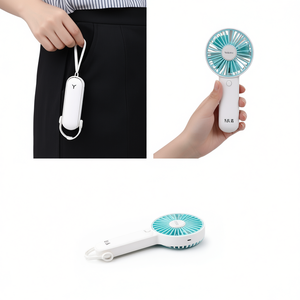 Ventilador portátil mini FST-GAW-HT con linterna 3 en 1, recargable por USB, para uso en exteriores. - Product Image 1