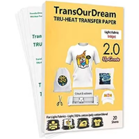 Papier de transfert thermique par sublimation Bonedry A4 pour t-shirts, mugs, gobelets, puzzles, impressions céramiques