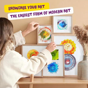 Sıcak satış DIY sanat ve zanaat boyama oyuncak boyama Spinner oyuncaklar boya Spin sanat makinesi kiti için çocuklar için doğum günü hediyesi - Product Image 3