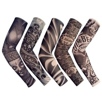 Manchons de protection pour tatouages, motif floral, unisexe, en nylon et cachemire, pour l'été, le cyclisme en extérieur, la conduite, protection solaire, combo