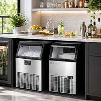 HZB-45A Máquina de Hielo Profesional para Uso Comercial, Fabricante de Máquinas de Hielo en Cubos