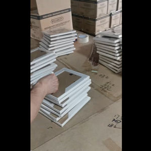 Oro de lujo tallado moderno <span class=keywords><strong>en</strong></span> Stock Mesa Blanca de pie de <span class=keywords><strong>madera</strong></span> MDF marcos de fotos al por mayor molduras de <span class=keywords><strong>madera</strong></span> - Product Image 5