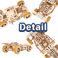 Rompecabezas 3D de Madera de Diseño Personalizado, Modelo de Escultura de Auto de Carreras, Superauto, para Decoración de Habitaciones o Sala de Pasatiempos