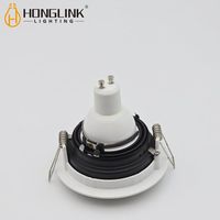 Plafonnier encastré LED mat réglable avec support pour ampoules GU10 MR16