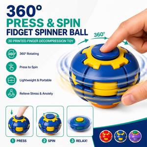 Fidget Spinner à pression, balle anti-stress rotative Helix Core, jouets sensoriels pour adultes, adolescents, garçons et filles, cadeaux - Product Image 3