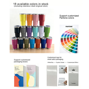 30oz Double Wall Vacuum Insulated Tumbler with Slider Lid Custom Logo Powder Coated UV Full Print for Outdoor Camping Hiking Tra - Product Image 2