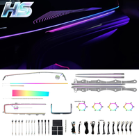 Éclairage d'ambiance intérieur de voiture RGB 64 couleurs, haut-parleur de voiture pour Toyota Camry 2024-2025, symphonie dynamique