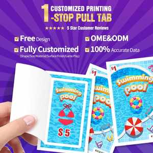 Boletos de Juego con Sistema de Raspar para Ganar al Instante, Una Oportunidad para Abrir, Colores Muy Saturados, Tamaños Personalizados, Papel - Product Image 1