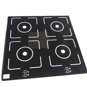 Custom Size Black Silk Screen Induction Cooker Tempered Glass Ceramic Spray Paint Home Appliance Top Cover Glass