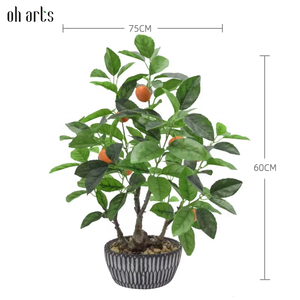 Bas prix oranger artificiel 60cm de haut Simulation plantes vertes dessus de Table pour salon décoration d'hôtel - Product Image 2