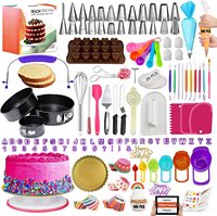 Accessoires de Décoration de Gâteaux Kit d'Outils de Pâtisserie 700 Pièces avec Moules à Charnière Niveleur de Gâteau et Support Tournant