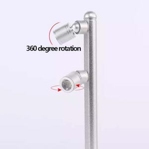 Projecteur LED multi-têtes rechargeable pour bijoux, 2W/3W/5W, éclairage de vitrine, musée, exposition artisanale - Product Image 3