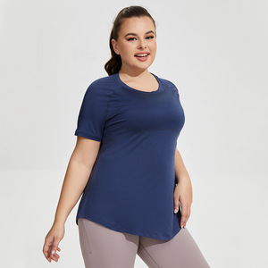 Wintu nouveau haut vêtements de sport pour femmes XXXXL Yoga costume vêtements actifs ensembles grande taille <span class=keywords><strong>Rock</strong></span> T-shirt T-shirt femmes marque privée t-shirts - Product Image 5