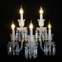 Applique Murale en Cristal de Luxe pour Couloir d'Hôtel, Style Français, Sans Fil, pour Salon, Chambre, Villa, Luminaire Décoratif