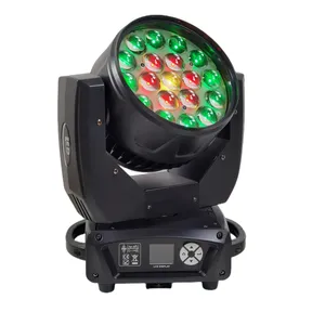 RGBW 4 In 1 Led Zoom And Wash Moving Head Led Wash Aura Moving Head 19x15w