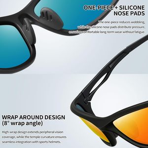 Lunettes de soleil de sport unisexes TR90 anti-UV pour VTT, enveloppantes et polarisées, idéales pour la pêche - Product Image 3