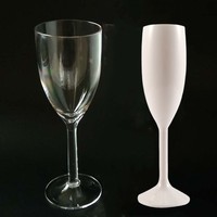 Incassable couleur personnalisée en plastique blanc 8.5oz verres à champagne tasses Gobelet Boisson pour Bar Cuisine Restaurant