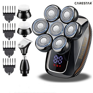<span class=keywords><strong>Rasoir</strong></span> Électrique Multifonctionnel 5-en-1 Rechargeable Sans Fil pour <span class=keywords><strong>Homme</strong></span>, Tête Flottante 7D, Machine à Raser Rotative pour Tête <span class=keywords><strong>Chauve</strong></span> - Product Image 1