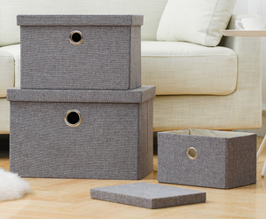 Boîte de rangement pour vêtements pliable en tissu écologique de style industriel moderne, nouvelle sortie, portable, imperméable, résistante, 35L, Cai <span class=keywords><strong>Shi</strong></span> - Product Image 3