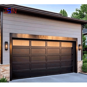 Porte de garage sectionnelle en acier haute résistance, porte de garage automatique pour entrepôt, isolation thermique - Product Image 1